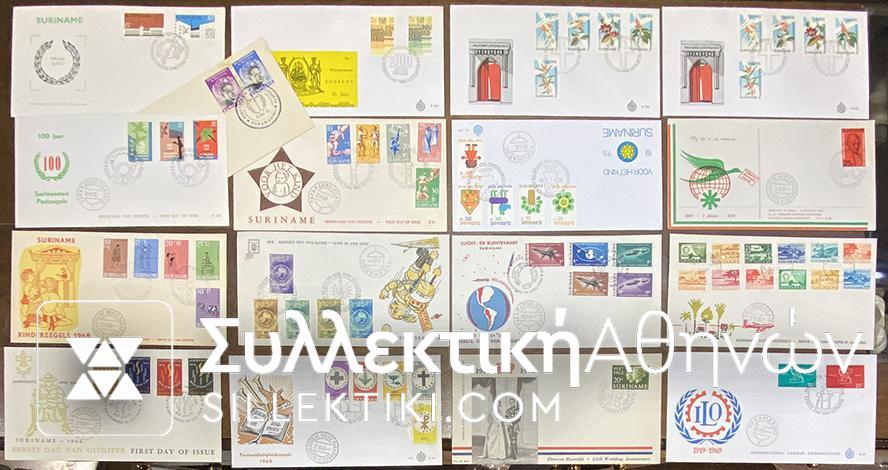 SURINAM 15 FDC 60s
